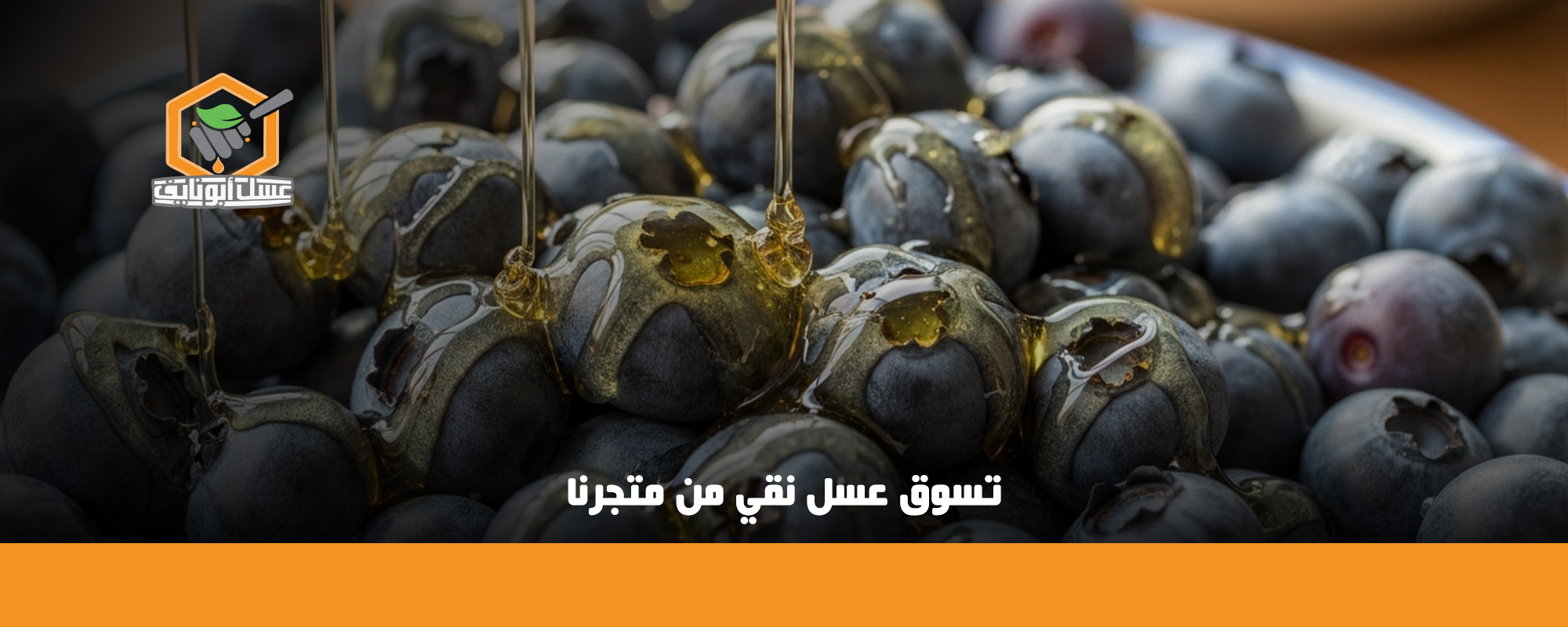 التوت الازرق مع العسل