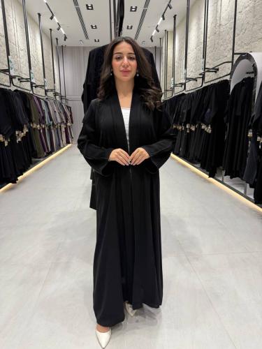 عبايه قماش انترنت تطريز هندسي