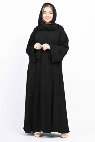 عباية قماش ملكي كلوش زري كسرات