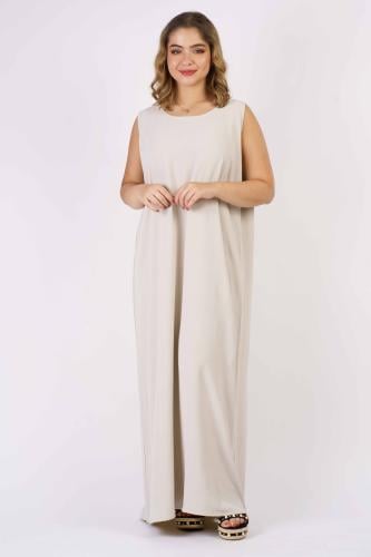 فستان داخلي تحت العباية لون بيج