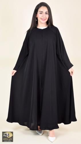 عبايه قماش انترنت لون اسود