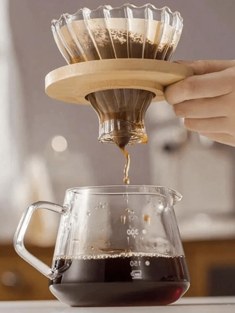 طقم صانع القهوة المصفاة