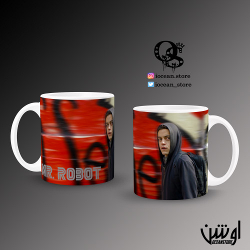 Mug-009- كوب mr robot - مستر روبوت