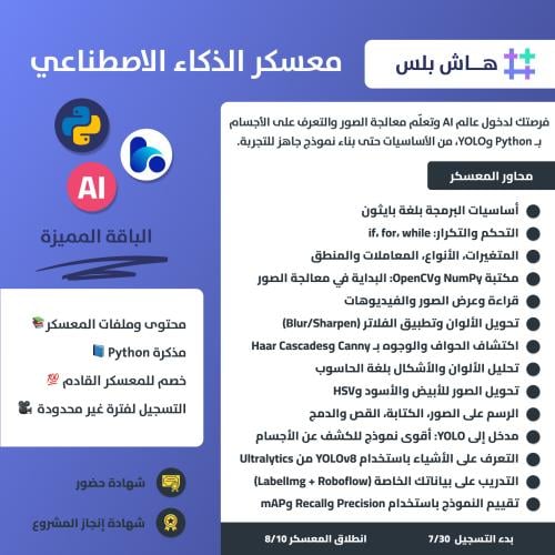 الباقة المميزة - معسكر الذكاء الاصطناعي