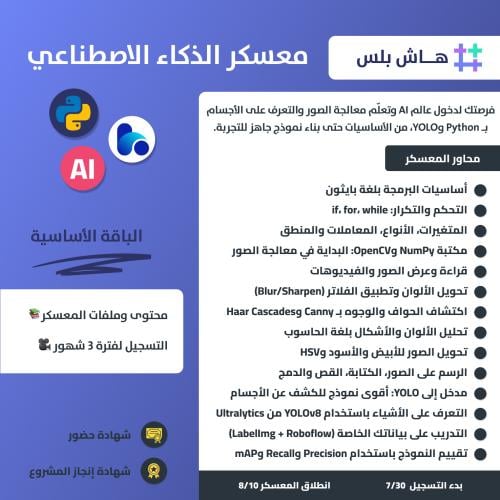 الباقة الأساسية - معسكر الذكاء الاصطناعي