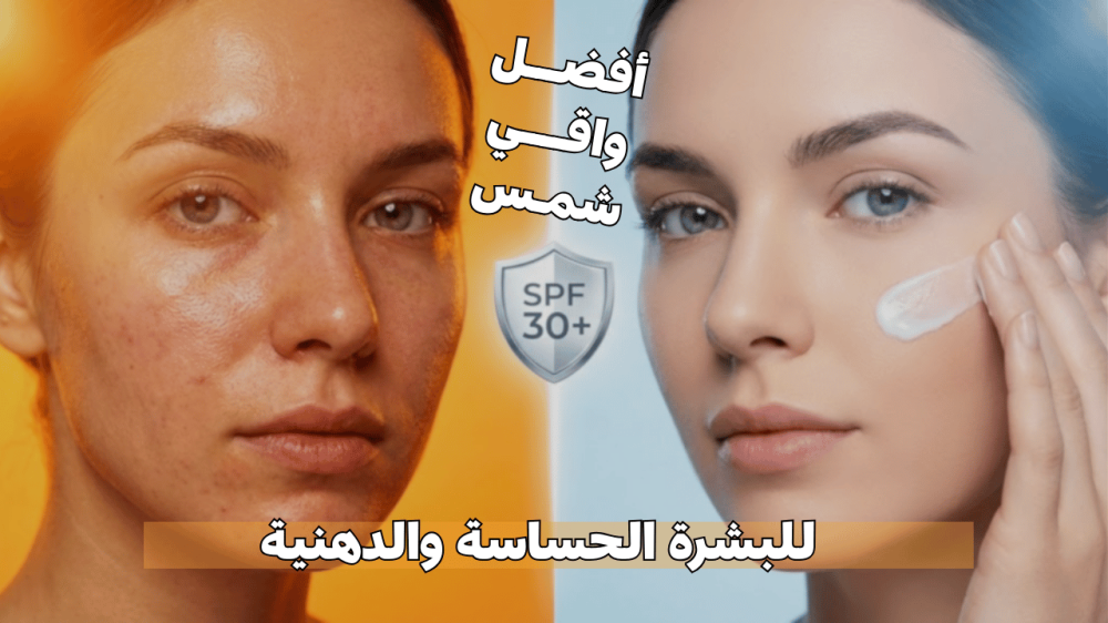 أفضل واقي شمس للبشرة الحساسة والدهنية: كيف تختار SPF صح بدون حبوب أو تكتّل؟