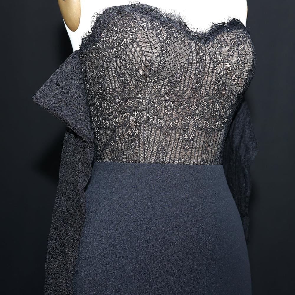 فستان سهره ناعم دانتيل مع اكمام منفصله