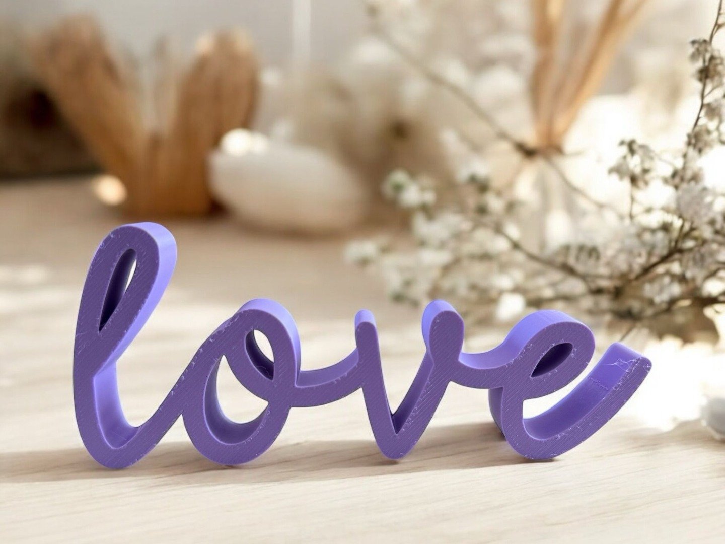 مجسم ديكوري كلمة "حب" - 3D Printed "Love" Decor