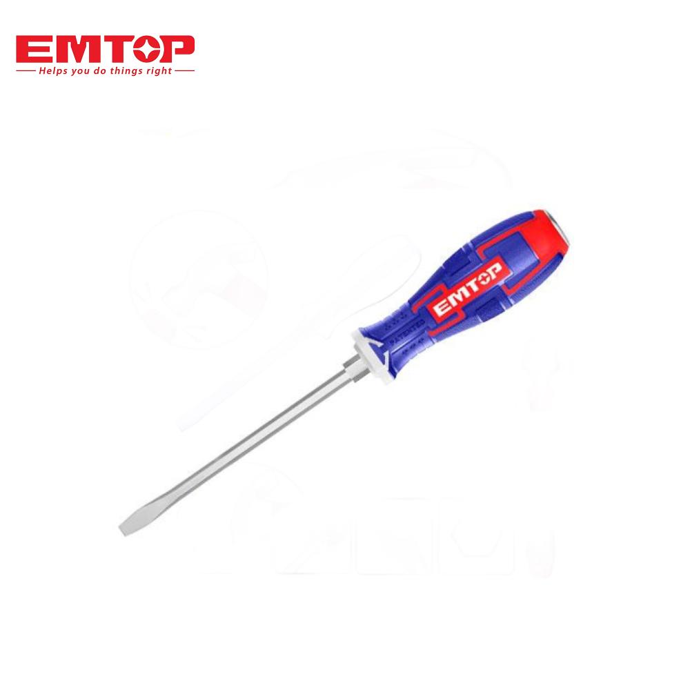 "مفك براغي عريض بعمود نافذ من EMTOP - مقاس 8 مم × 200 مم | تصميم قوي وعزم عالي لجودة احترافية"