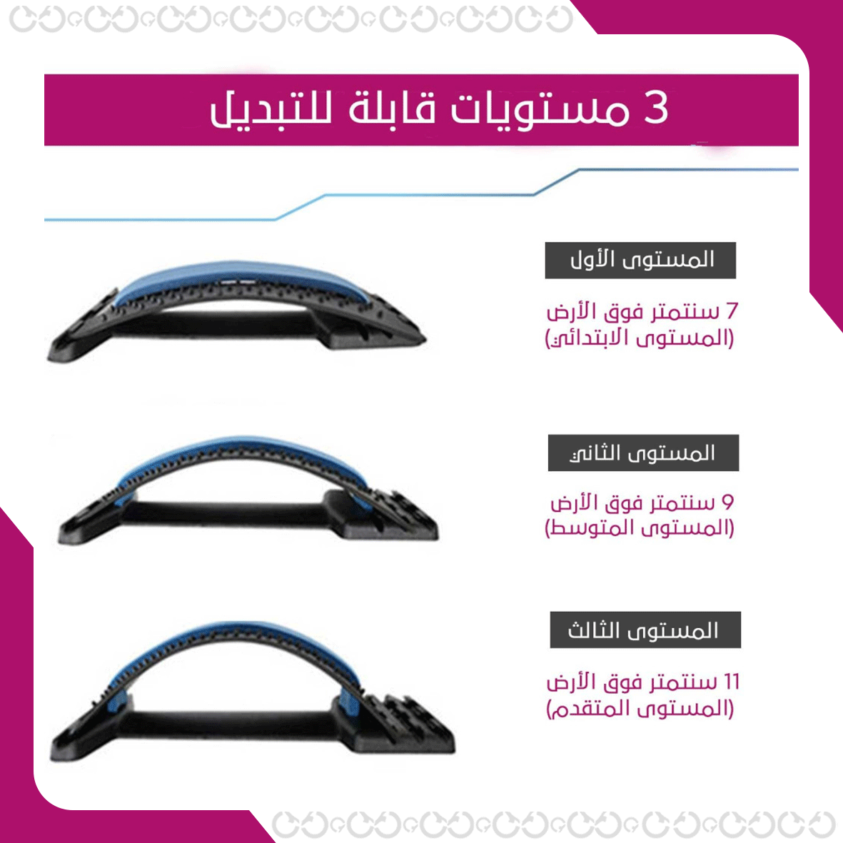 مواصفات مجموعة راحة الظهر  والرقبة