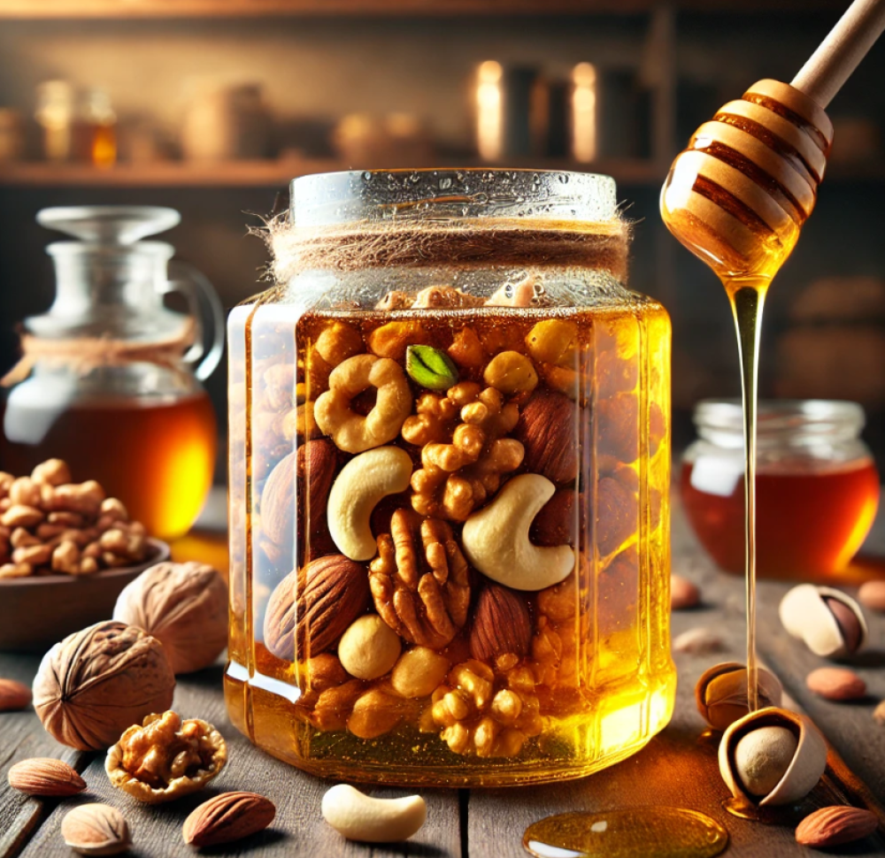 عسل نحل بالمكسرات