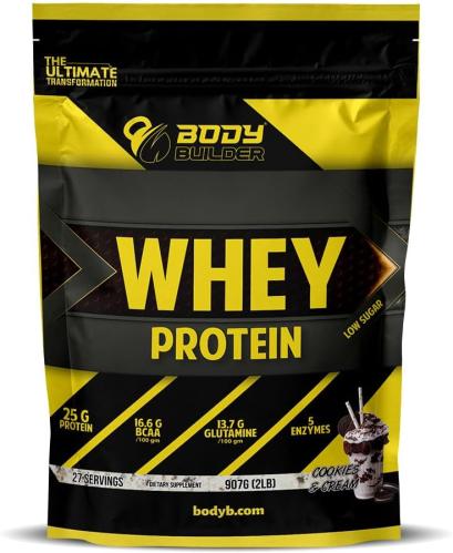 Body Builder 100% Whey Protein - 25g Protein, BCAA...