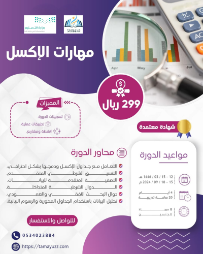 مهارات الإكسل المتقدمة