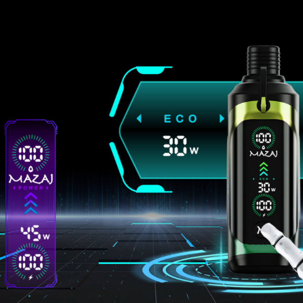 تصميم مريح في اليد شيشة مزاج ام باور 20000 سحبة Mazaj M-Power DTL