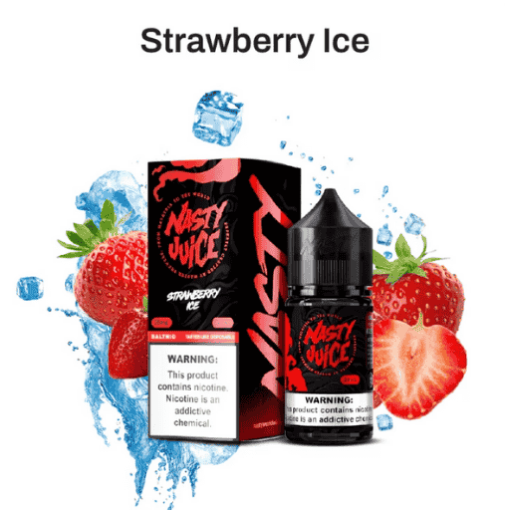 تصميم مريح في اليد نكهة ناستي فراولة ايس Nasty Juice Strawberry ICE Salt