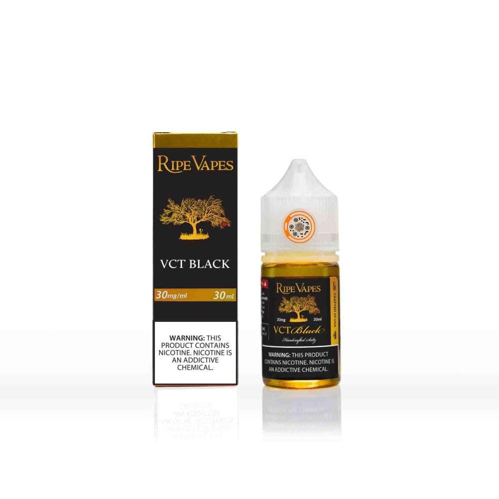 خفيف وسهل الحمل نكهة في سي تي بلاك توباكو معتق من رايب فيب - VCT BLACK Ripe Vapes Salt