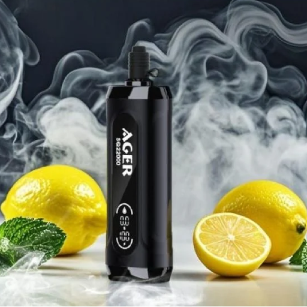 عمر بطارية طويل شيشة اجير اس كيو 22000 موشة AGER SQ 22000 PUFFS SHISHA