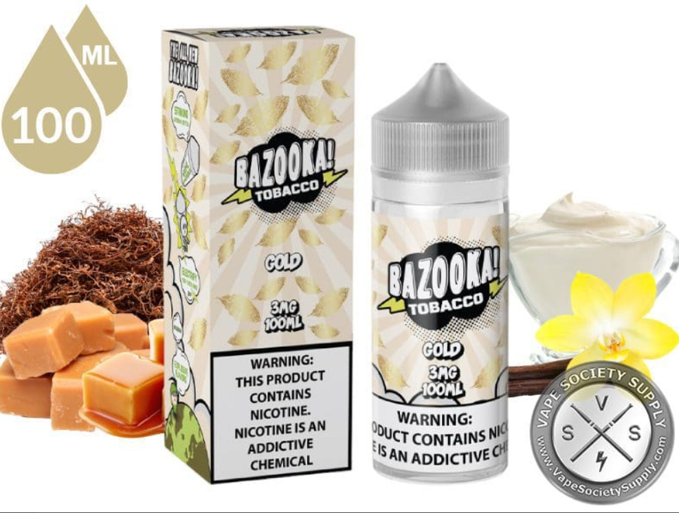 Ergonomics نكهة فيب بازوكا جولد توباكو 100 مل BAZOOKA TOBACCO GOLD