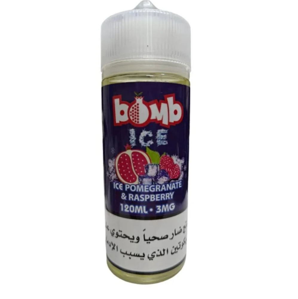تصميم مريح في اليد نكهة بومب رمان توت ايس - BOMB POMEGRANATE RASPBERRY ICE - 120ML