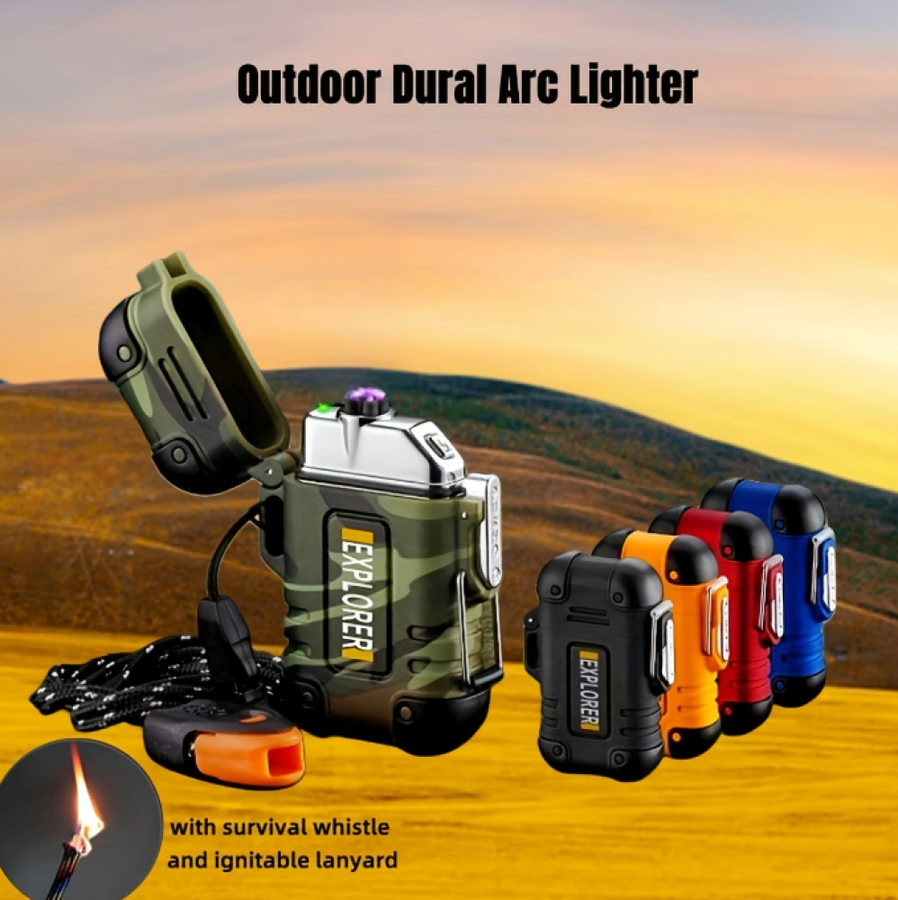 Rechargeable electric lighter for camping with a lanyard - Saudi Vape Store  Original Devices And E Liquids - ZERO VAPE