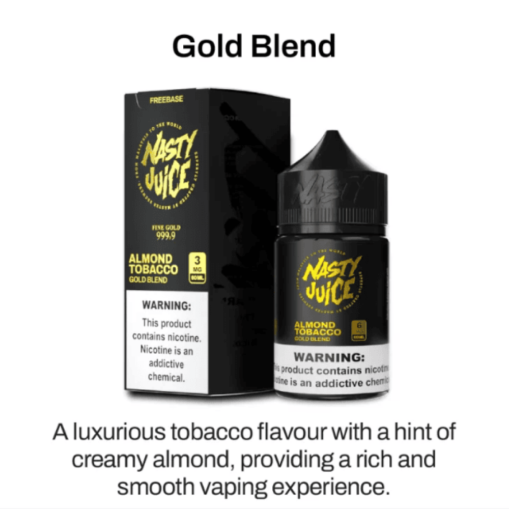 nasty juice almond tobacco NASTY GOLD BLEND TOBACCO - 60ML - Vape Saudi Arabia - Original Devices  Flavors