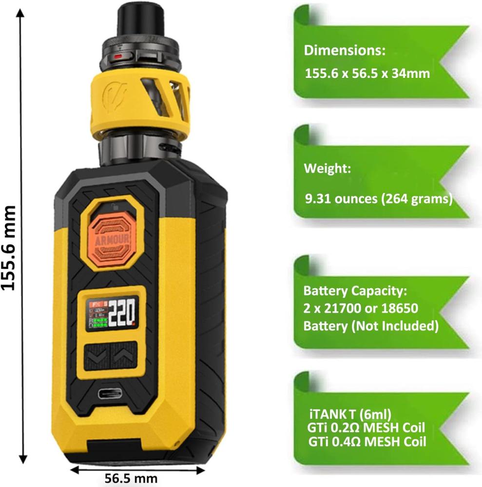 vaporesso armour max green 220W Hookah Color:Canvas Green VooPoo Drag 6 Vape original 5050