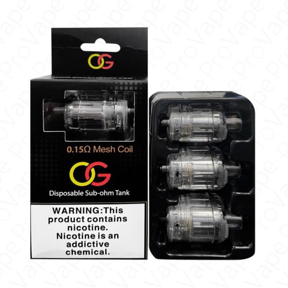 خفيف وسهل الحمل تانك شيشة سفري صب اوم OG Disposable Sub-ohm Tank 0.15 Mesh Coil