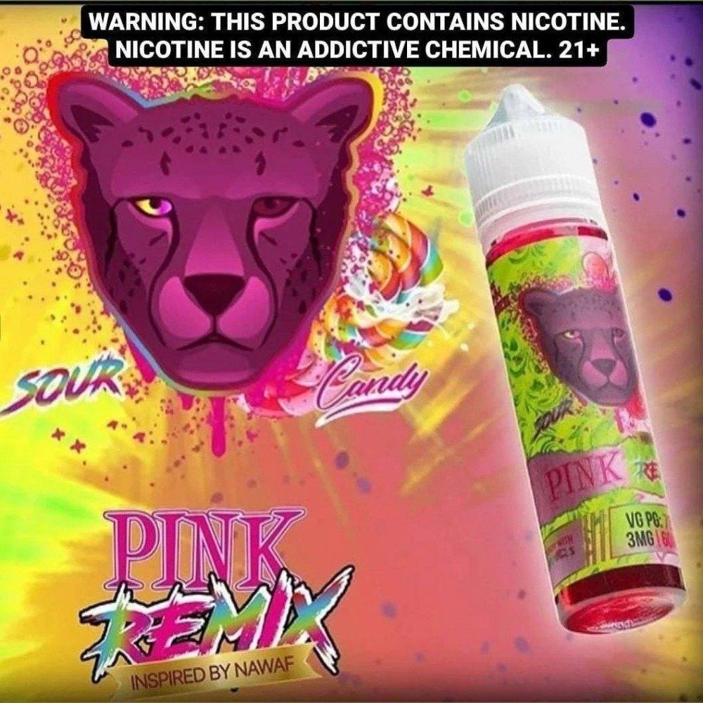 عمر بطارية طويل نكهة فيب بدون نيكوتين بينك بانثر سور كاندي ريمكس Panther Candy Sour remix Vape