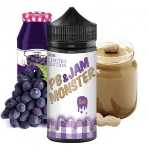 عمر بطارية طويل نكهة جام مونستر مربى فول سوداني و عنب - JAM MONSTER PB & Grape - 100ml