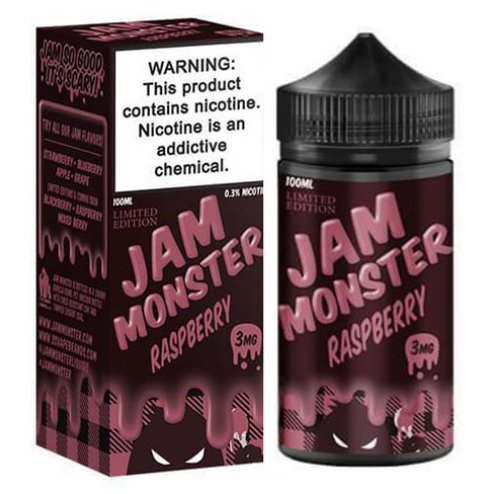 تصميم مريح في اليد نكهة جام مونستر مربى توت - JAM MONSTER Raspberry - 100ml