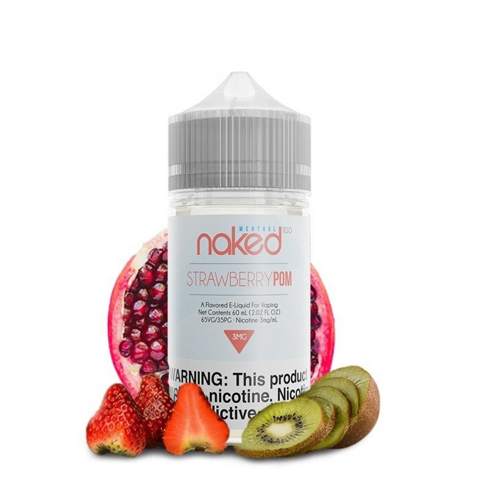 Ergonomics نكهة نيكد فراوله بوم - Strawberry Pom By Naked 100 Menthol - 60ML