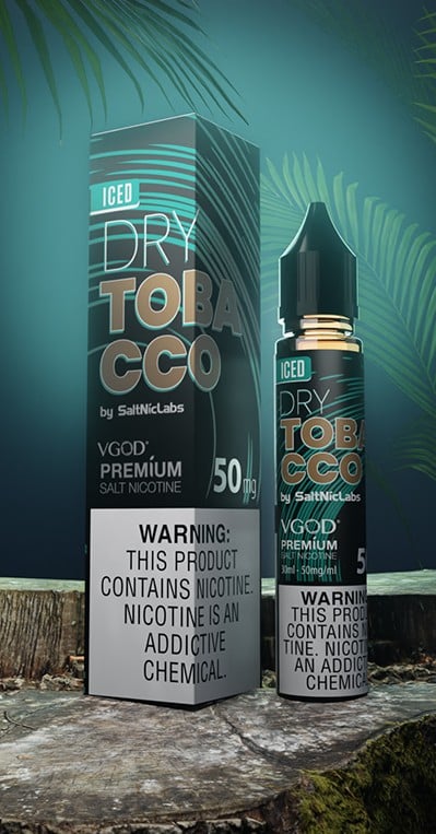 تصميم مريح في اليد نكهة سولت فيقود دراي توباكو ايس VGOD Dry Tobacco ICE