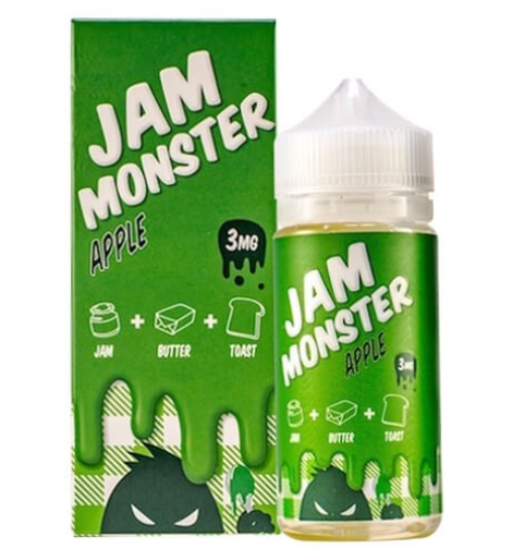 تصميم مريح في اليد نكهة جام مونستر مربى تفاح - JAM MONSTER Apple - 100ml