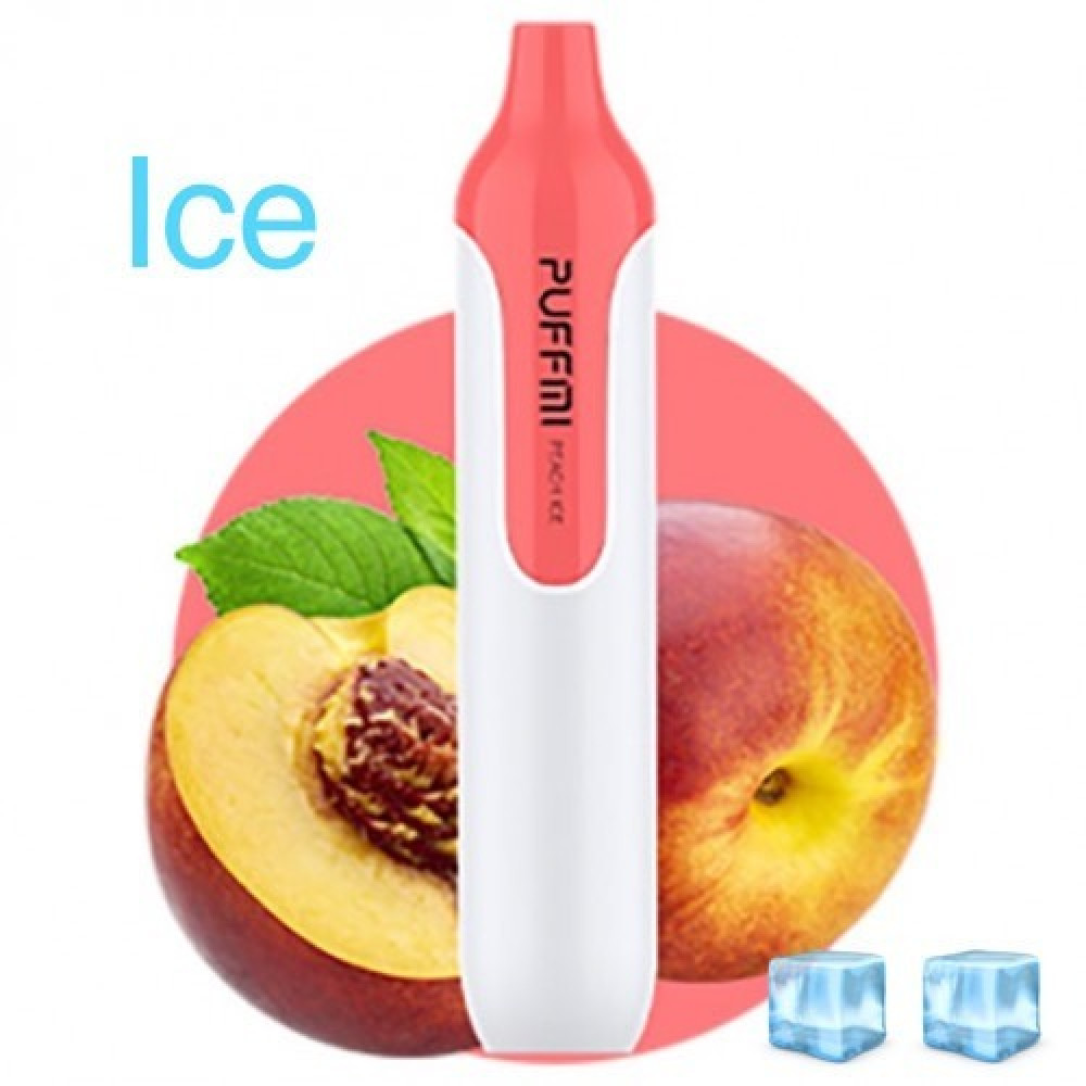 خفيف وسهل الحمل سحبة بف مي بنكهة خوخ بارد 1500 موشة - puffmi peach ice