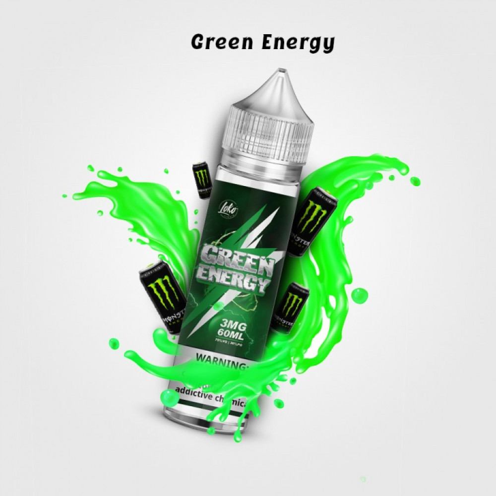 Ergonomics نكهة فيب لوكو لاب جرين انيرجي ايس قليل loko lab green energy low ice vape
