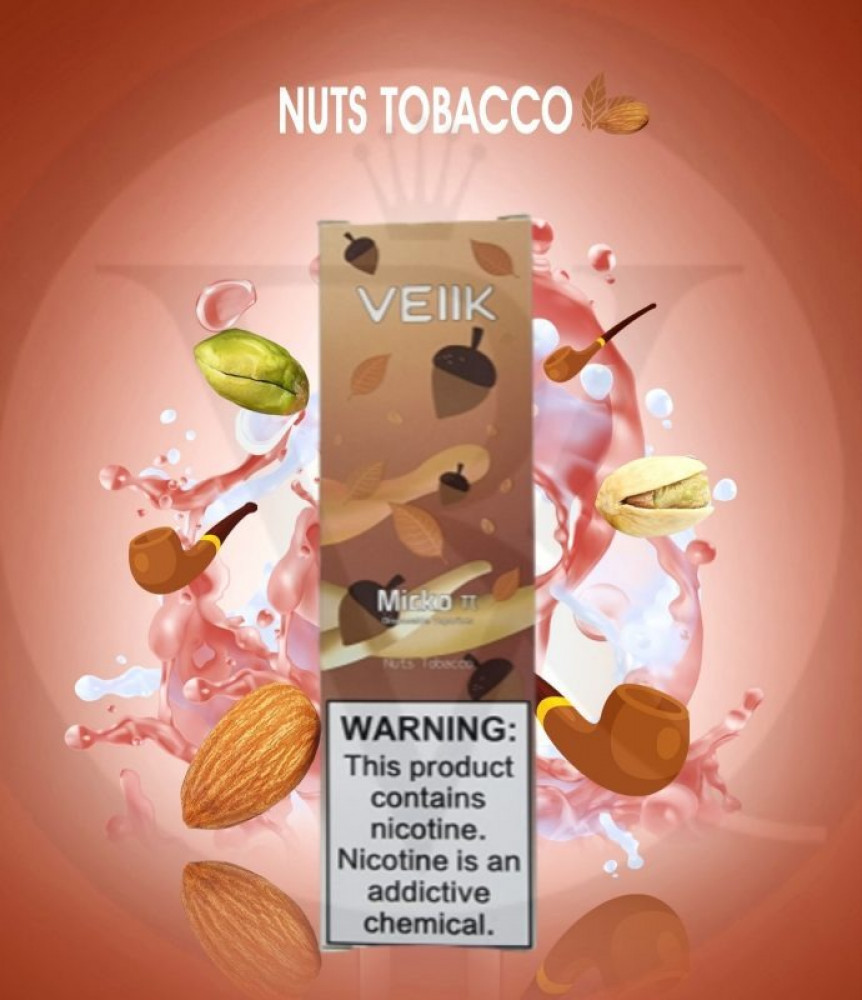 VEIIK MICKO MEGA Nuts Tobacco 800 puff - Vape Saudi Arabia - Original  Devices Flavors