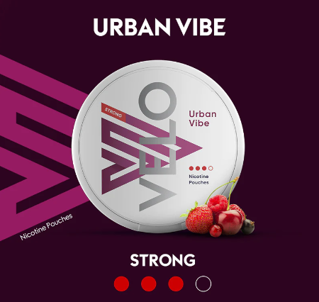 Vast Endurance اظرف نيكوتين فيلو توت بري VELO NICOTINE POUCHES Urban Vibe Strong