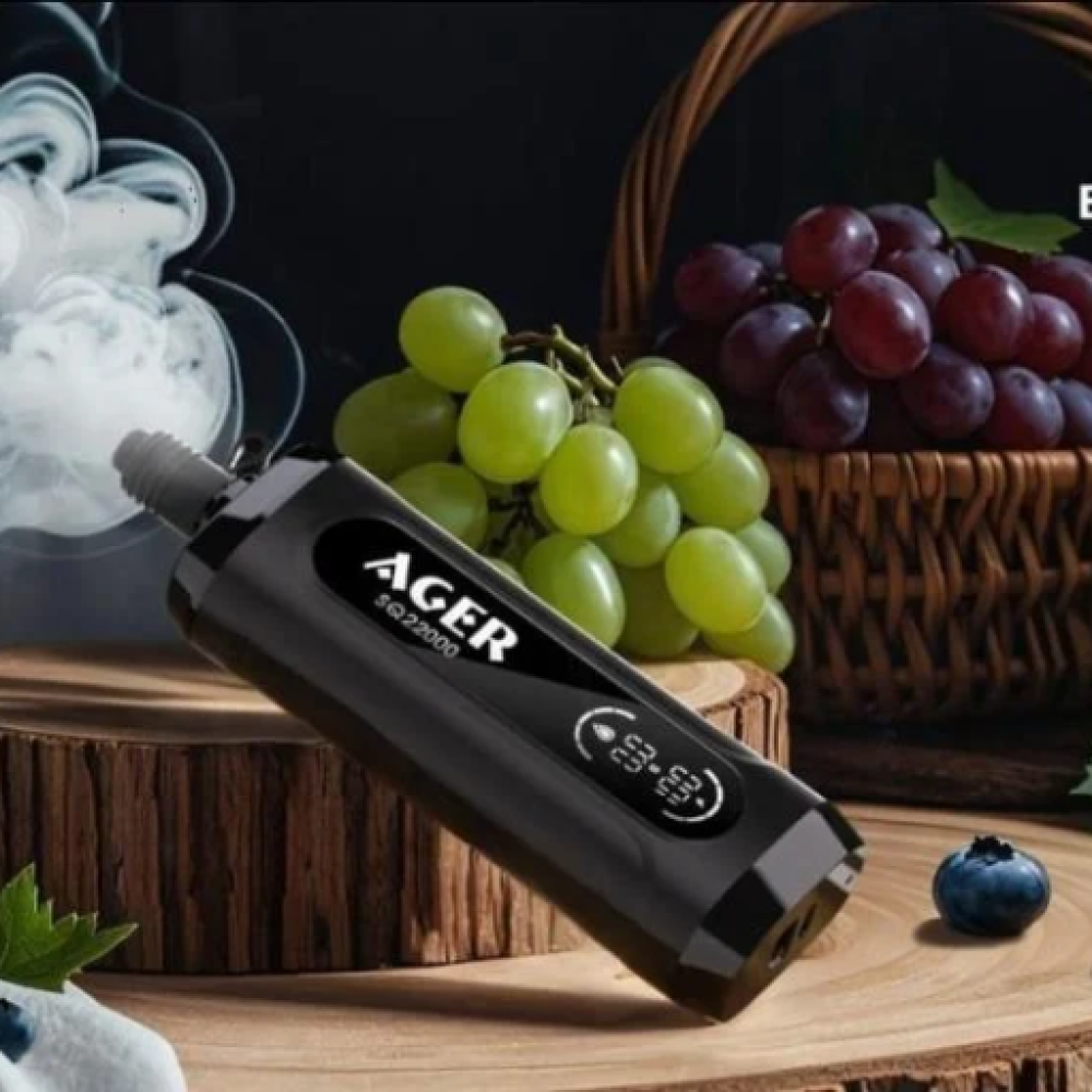 تصميم مريح في اليد شيشة اجير اس كيو 22000 موشة AGER SQ 22000 PUFFS SHISHA