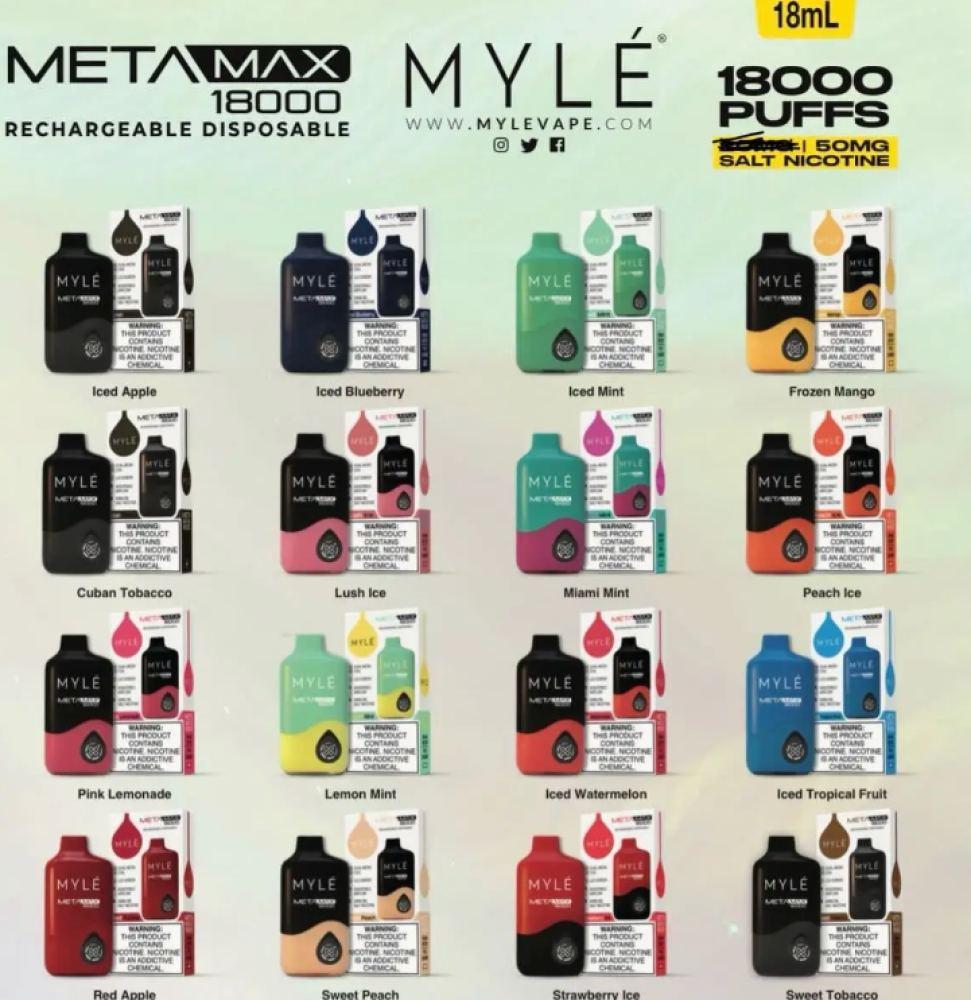 myle vape flavors Meta Max 18000 Mosh Float Flavours:Lit' Lychee Watermelon Ice Best Disposable Vapes in