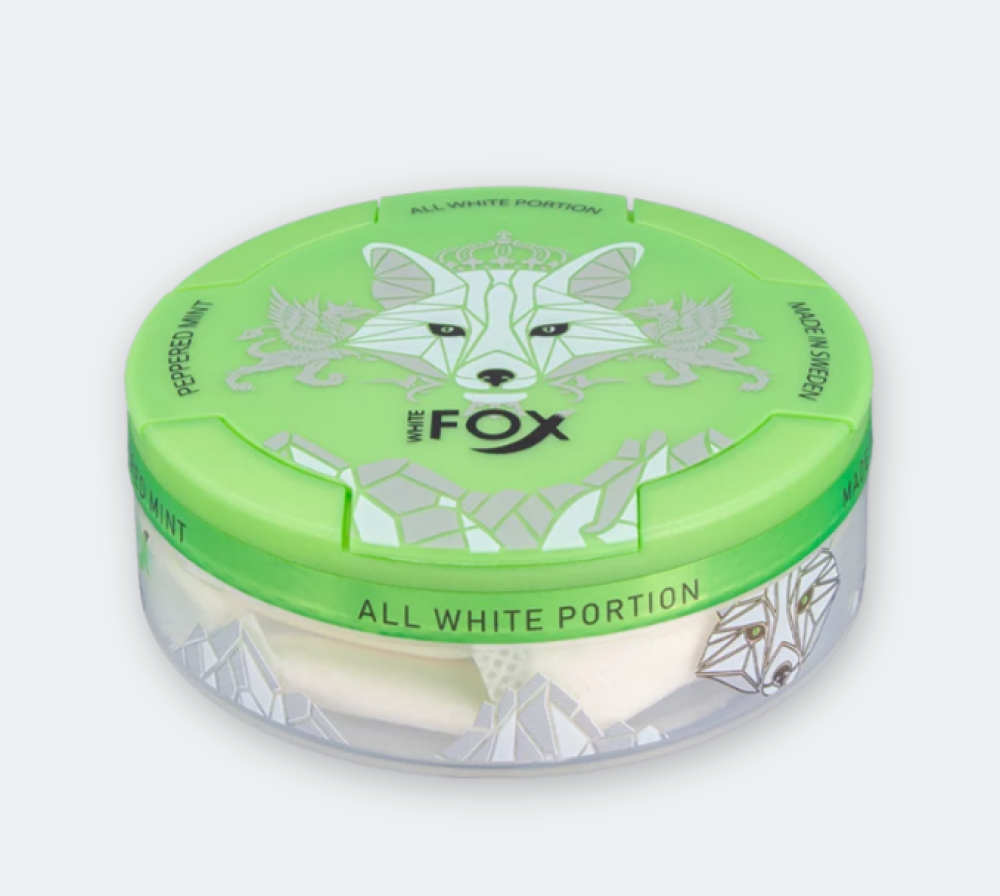Ergonomics وايت فوكس اظرف نيكوتين نعناع فلفل White Fox Nicotine Pouches Peppered Mint