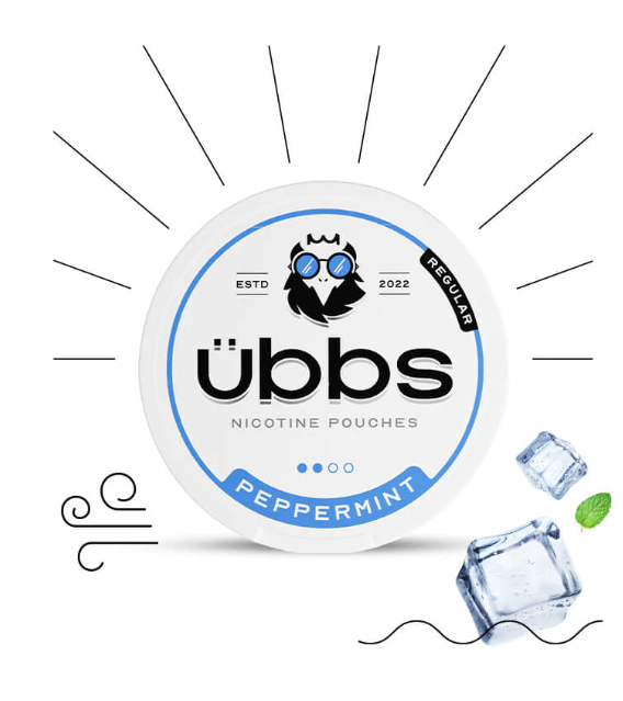 Portable & Lightweight اوبس اظرف نيكوتين نعناع ايس ÜBBS PEPPERMINT NICOTINE POUCHES