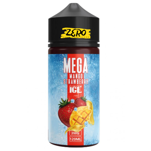 تصميم مريح في اليد نكهة فيب مانجو فراولة ايس من ميجا 120 مل Mega Mango Strawberry Ice VAPE