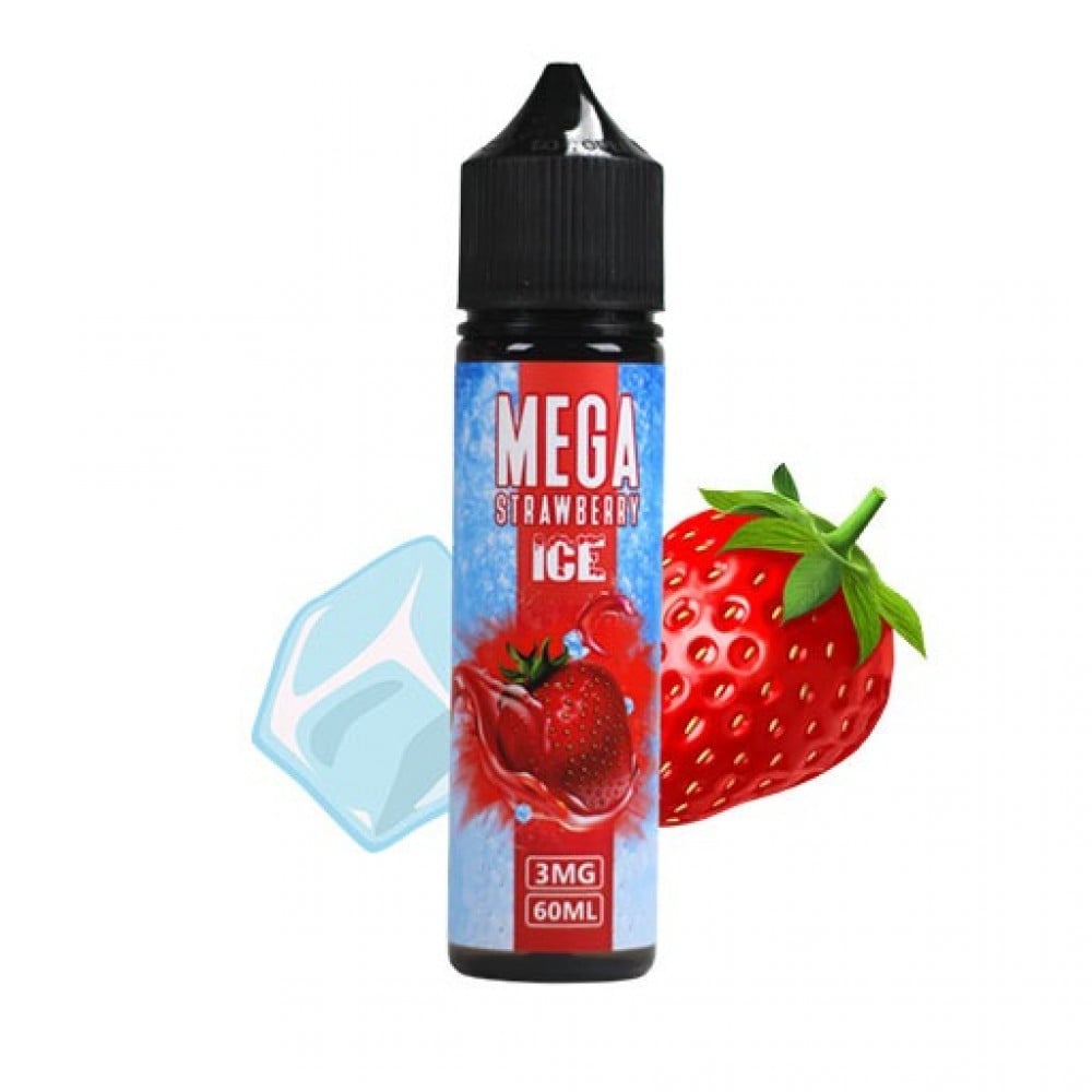 تصميم مريح في اليد ميقا فراوله ايس Mega Strawberry Ice 60ml