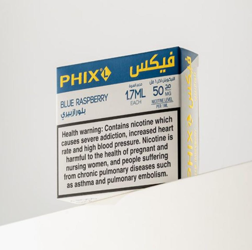 Phix Pod L Blue Raspberry 1.7ml 50mg - Vape Saudi Arabia - Original Devices  Flavors - ZERO Vape