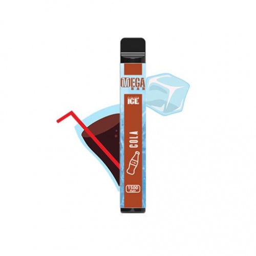 cola ice disposable vape Mega Bar 1500 Puffs (Ready-to-Use) type:Kits Strawberry Ice MR FOG Flavor:Cola