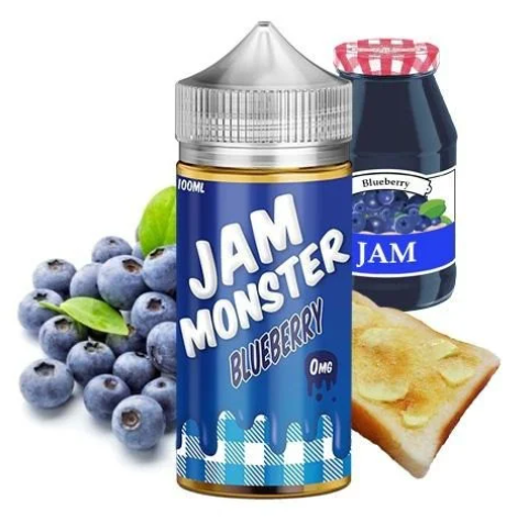 عمر بطارية طويل نكهة جام مونستر مربى بلوبيري - JAM MONSTER BLUEBERRY - 100ml