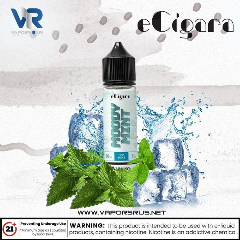 تصميم مريح في اليد نكهة فيب نعناع بارد ECIGARA Moody Mint vape