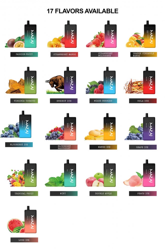 عمر بطارية طويل سحبة مزاج 6500 موشة توت مشكل Mazaj Filter 6500 Puff Mixed Berries