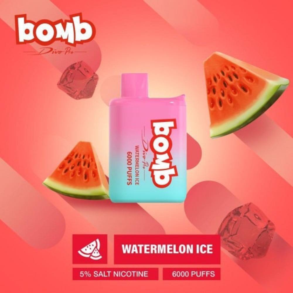 Ergonomics سحبة بومب 6000 بوف بطيخ ايس لوش ايس BOMB 6000 PUFF Watermelon ICE