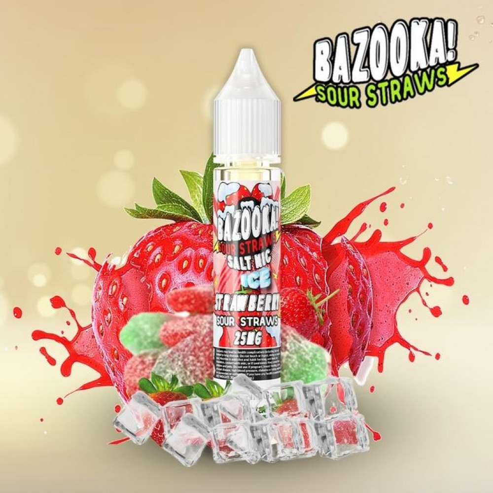 Ergonomics بازوكا ايس فراولة سولت نيكوتين BAZOOKA STRAWBERRY ICE Salt